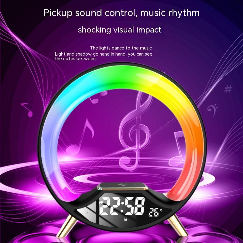 O Light Haut-parleur Bluetooth multifonction 3 en 1 avec chargement sans fil et veilleuse