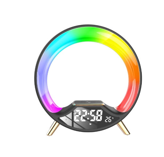 O Light Haut-parleur Bluetooth multifonction 3 en 1 avec chargement sans fil et veilleuse