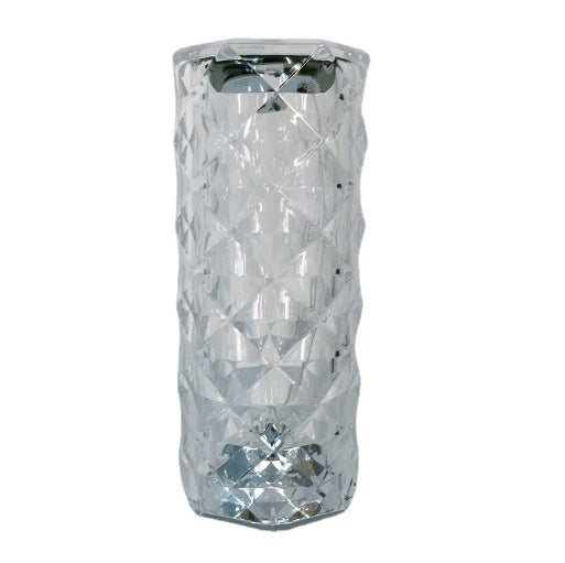Lampe de table créative en cristal et diamant rechargeable en acrylique pour chambre à coucher