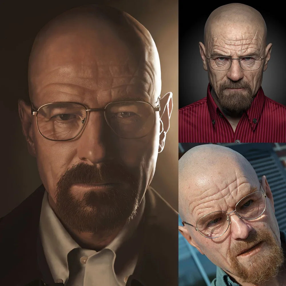 Hot Bald Old Man Headgear Realistic Grandpa Mask Latex Head Cover For Halloween Party Cosplay Props Mask Masquerade Party Décor