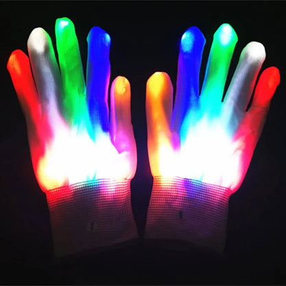 DJ Marshmello Light LED Mask Colorful Neon LED Gloves Halloween Carnival Glow Party Masquerade DIY Glowing Mask Cosplay Décor