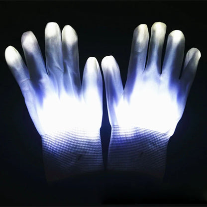 DJ Marshmello Light LED Mask Colorful Neon LED Gloves Halloween Carnival Glow Party Masquerade DIY Glowing Mask Cosplay Décor