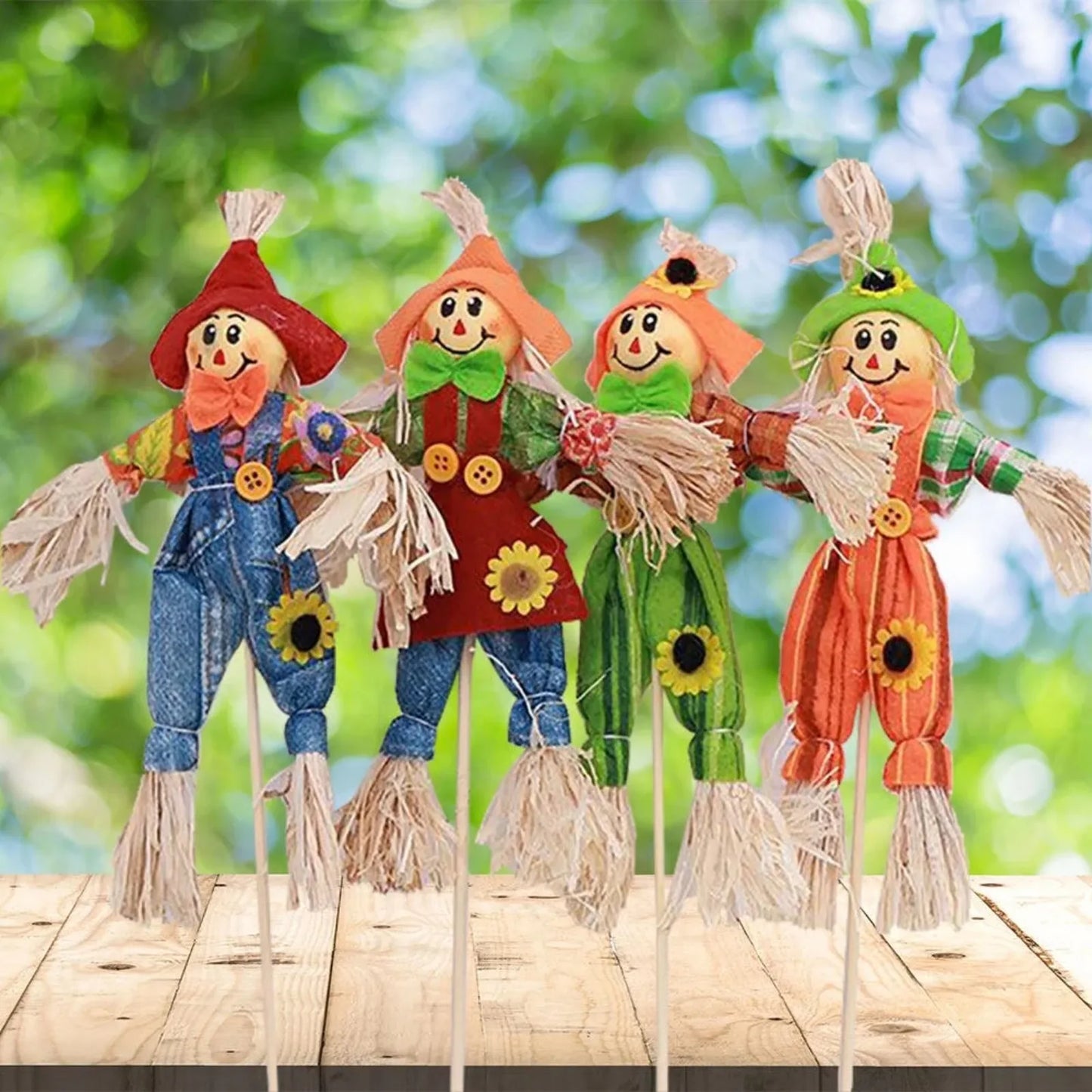 Rustic Halloween Scarecrow Party Décor - Farmhouse-Style Indoor/Outdoor Fall Harvest Ornament for Porch Displays & Spooky Season