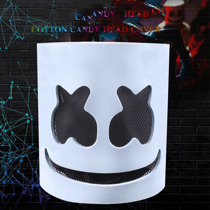 DJ Marshmello Light LED Mask Colorful Neon LED Gloves Halloween Carnival Glow Party Masquerade DIY Glowing Mask Cosplay Décor
