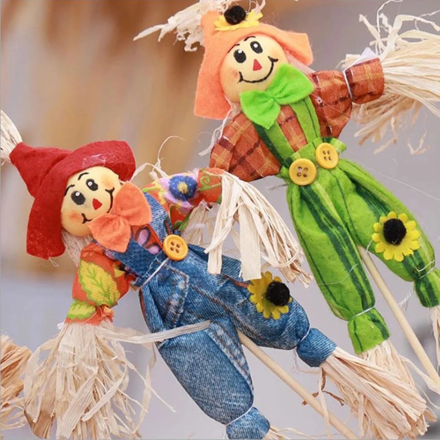 Rustic Halloween Scarecrow Party Décor - Farmhouse-Style Indoor/Outdoor Fall Harvest Ornament for Porch Displays & Spooky Season