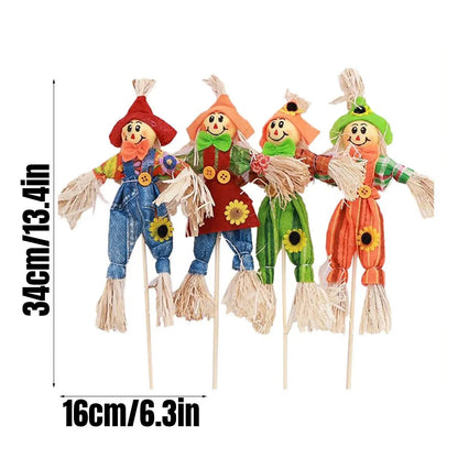 Rustic Halloween Scarecrow Party Décor - Farmhouse-Style Indoor/Outdoor Fall Harvest Ornament for Porch Displays & Spooky Season
