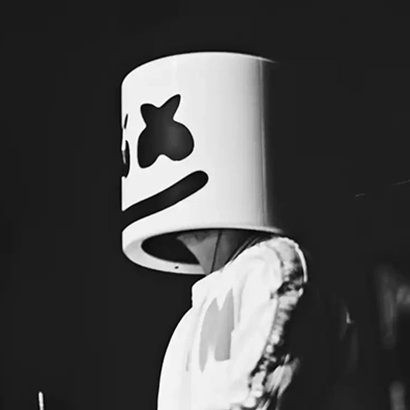 DJ Marshmello Light LED Mask Colorful Neon LED Gloves Halloween Carnival Glow Party Masquerade DIY Glowing Mask Cosplay Décor