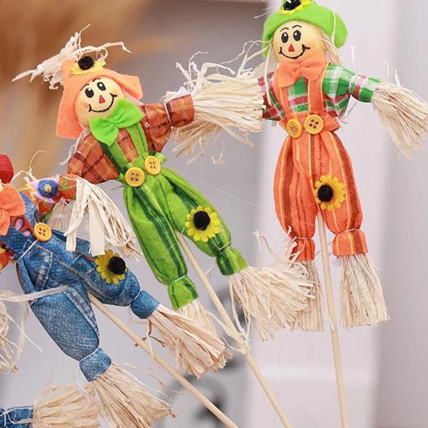 Rustic Halloween Scarecrow Party Décor - Farmhouse-Style Indoor/Outdoor Fall Harvest Ornament for Porch Displays & Spooky Season