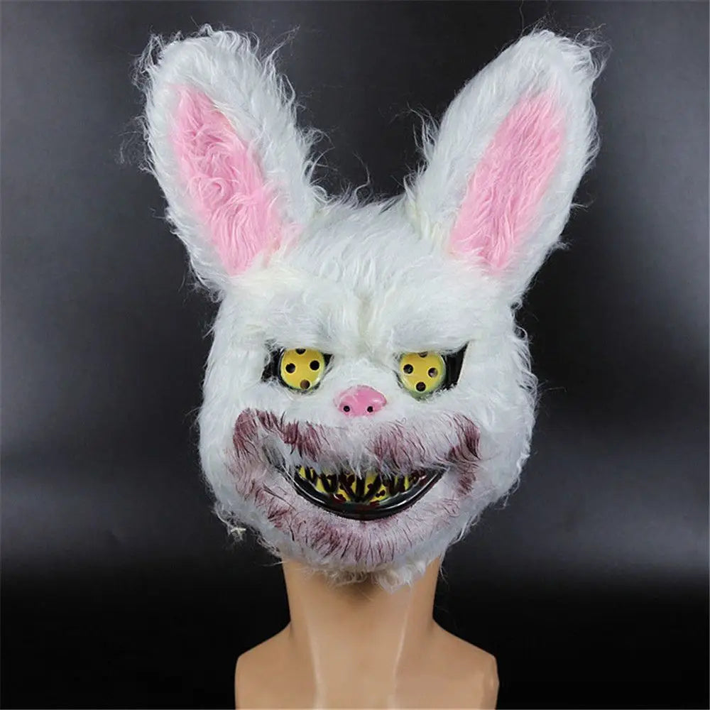 Horror Ghost Bear Bloody White Bunny Rabbit Halloween Mask Adult Mask Headgear Killer Masque