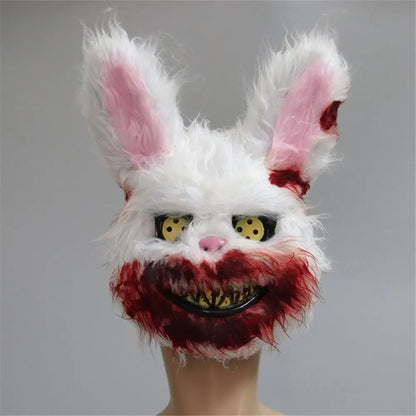 Horror Ghost Bear Bloody White Bunny Rabbit Halloween Mask Adult Mask Headgear Killer Masque